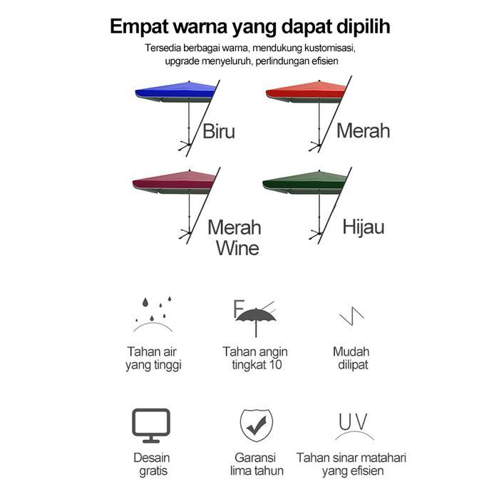Payung Payung Tenda Bahan / Uv Anti Angin Tenda Taman Pantai Payung Taman