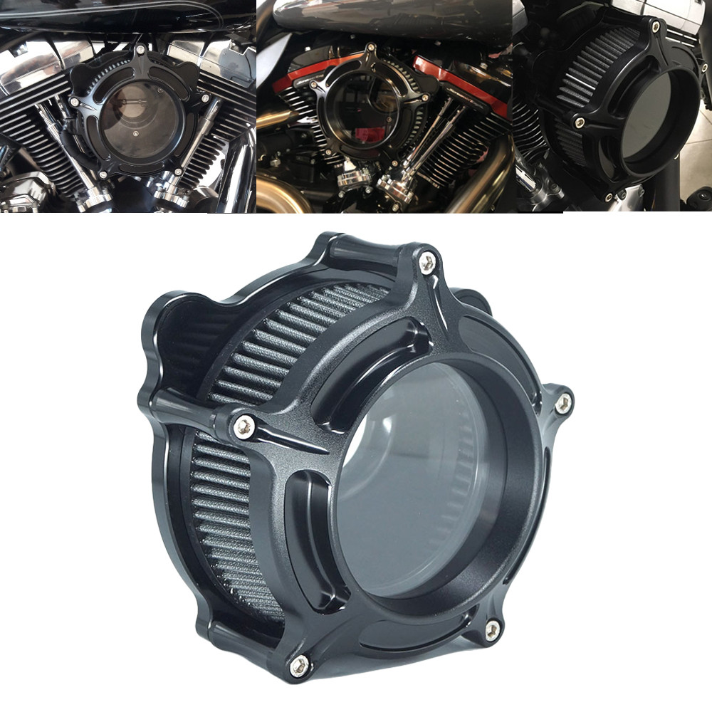 RSD Turbine Clarion Air Cleaner Matte Black Intake Filter For Harley Sportster Iron Softail FXSTF