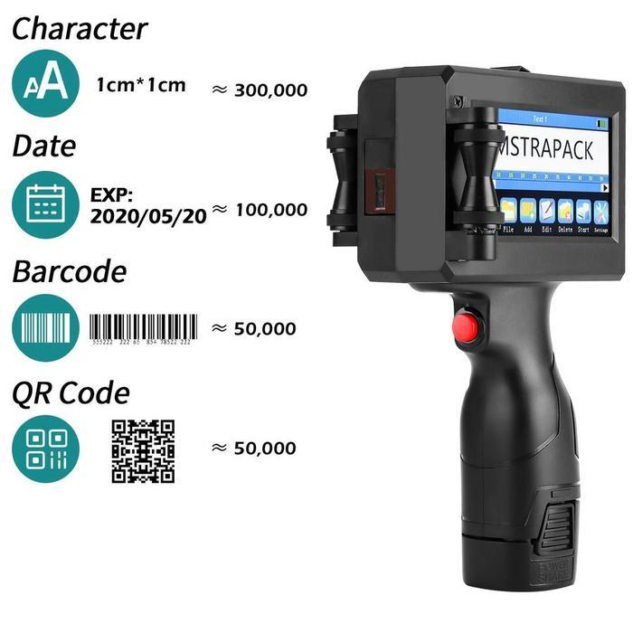 Mesin Coding Expired Date Logo Portable Handheld Printer Inkjet PIG600