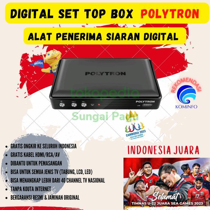 New Digital set top box DVB T2 PDV 600 T2 EWS + HDMI / STB DVBT2 Polytron