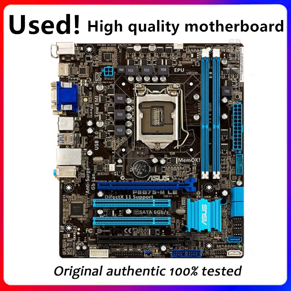 For P8B75-M LE Computer Motherboard LGA 1155 DDR3 For Intel B75 P8B75 Desktop Mainboard SATA II PCI-