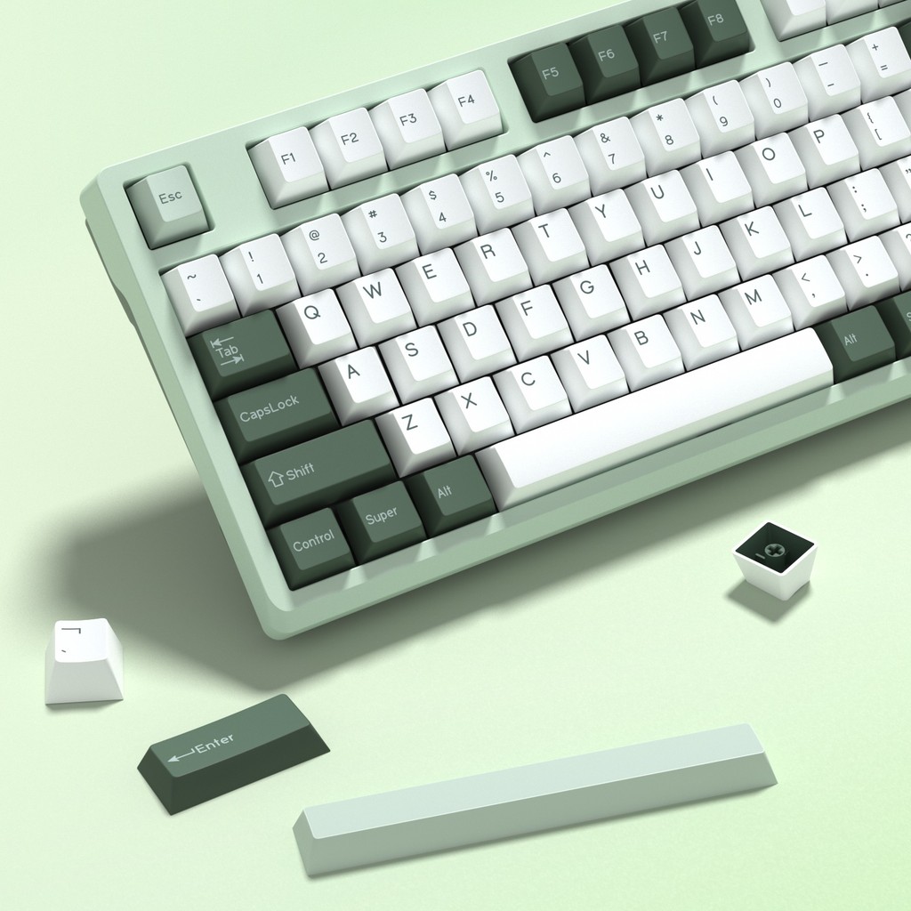 KBDiy GMK Botanical Keycap Cherry Profile Double Shot PBT ISO Keycaps For Gamer Mechanical Keyboard 