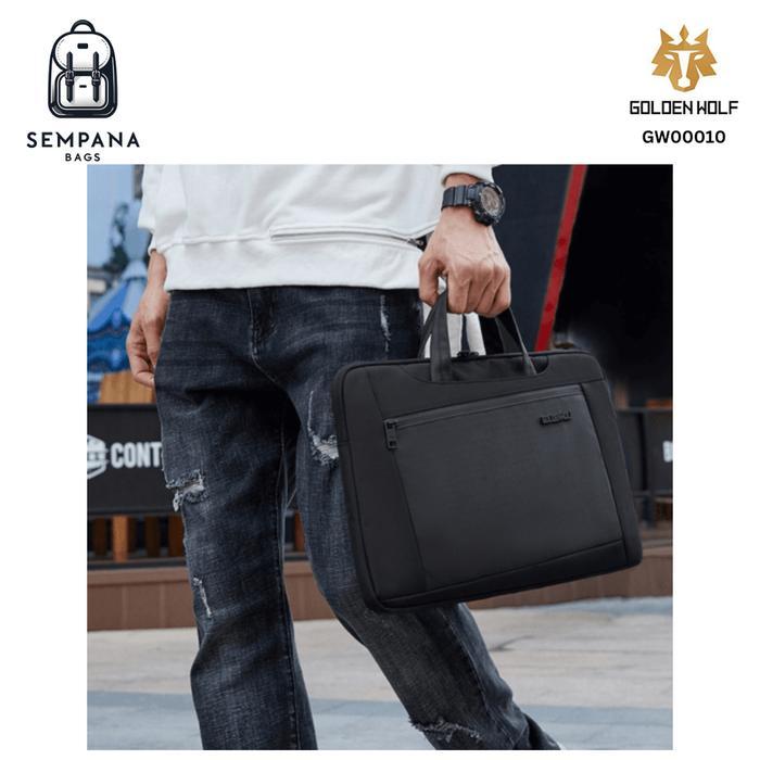 GOLDEN WOLF GW10 - TAS KANTOR / TAS LAPTOP - HITAM