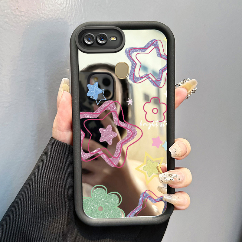 Casing Hp OPPO A7 OPPO A5s OPPO A12 OPPO A12S A11k Case HP Casing pola Gambar bintang Kasing cermin 