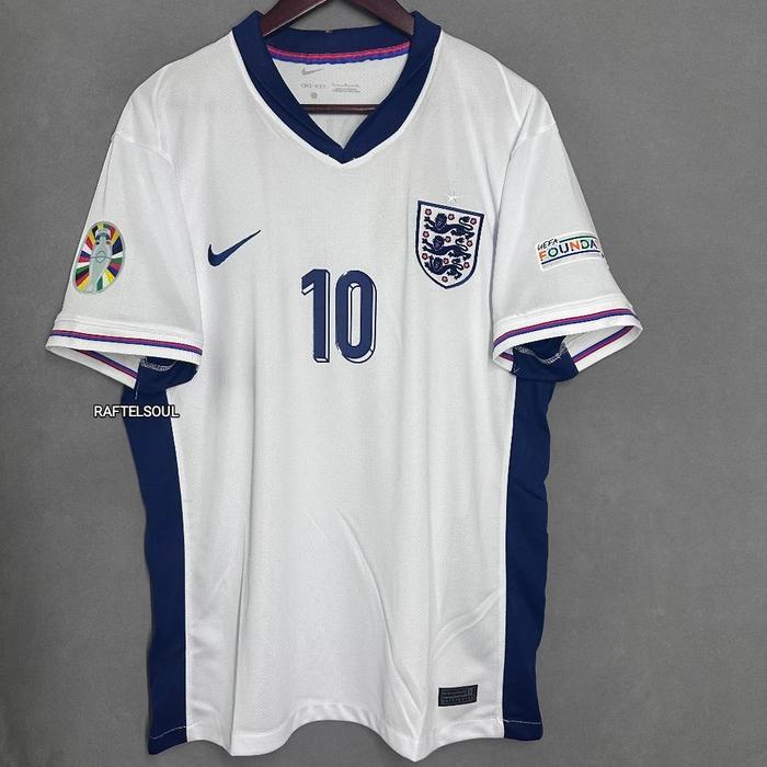 JERSEY BAJU BOLA INGGRIS HOME 2024 + FULL PATCH & NAMESET GRADE ORI