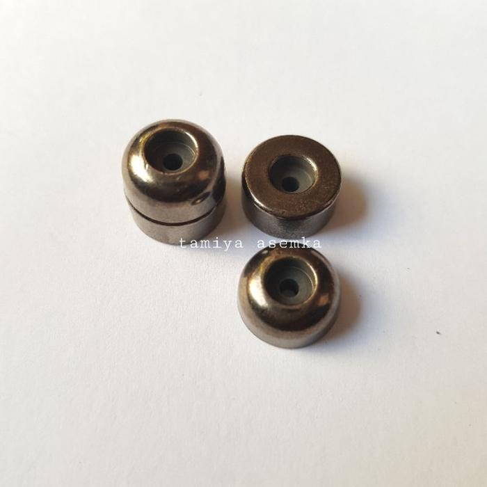 Rep Tamiya 94986 Mass Damper Bowl /Side Mass Damper Tumpuk Black Kode 1408