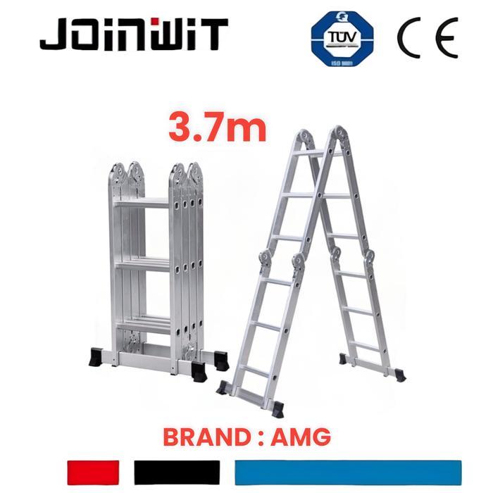 Tangga Lipat Multifungsi Amg 3,7 Meter / Tangga Aluminium 3.7Meter Amg