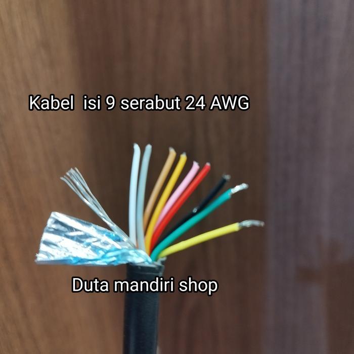 New Kabel isi 9 + Ground Data Serial Serabut 24 AWG
