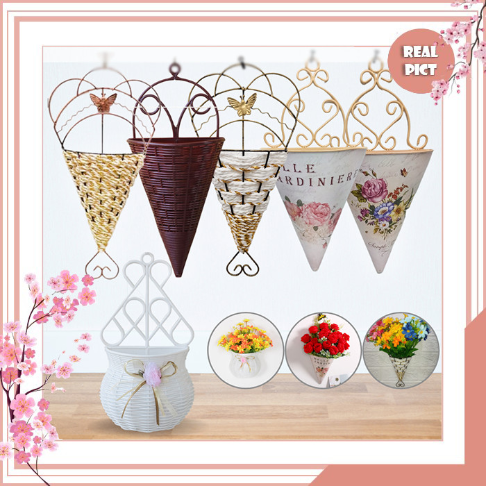 Unico PBP57 Pot Bunga Gantung Cantik Bahan Plastik Hiasan Artificial Dekorasi Dinding Vas Tanaman CO