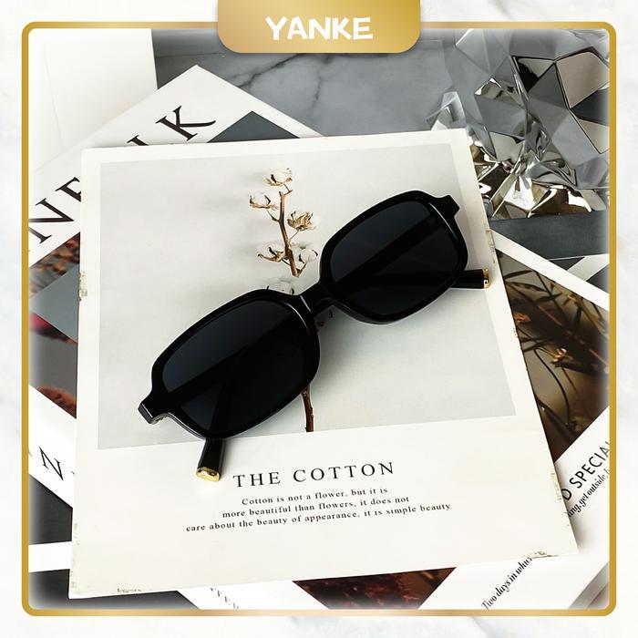 cyhf- [Paket Kotak & Lap] Kacamata Hitam Wanita Bingkai Kecil Sunglasses Kacamata Square