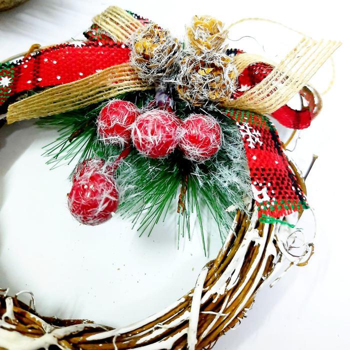 Krans Natal Lingkar Adven Ranting Pita Natal Murah Gantungan Pintu
