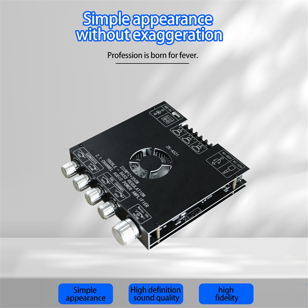 ABFKL TPA3255 Bluetooth Digital Amplifier Board ZK-AS21 2.1 Channel Portable Practical