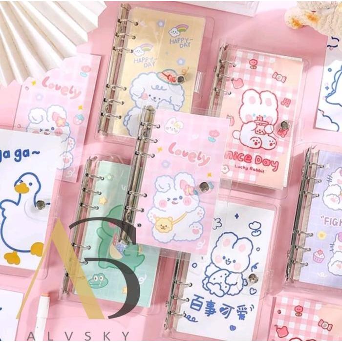 BUKU BINDER A6 ISI KERTAS 100 LEMBAR KARAKTER LUCU DAILY PLANNER