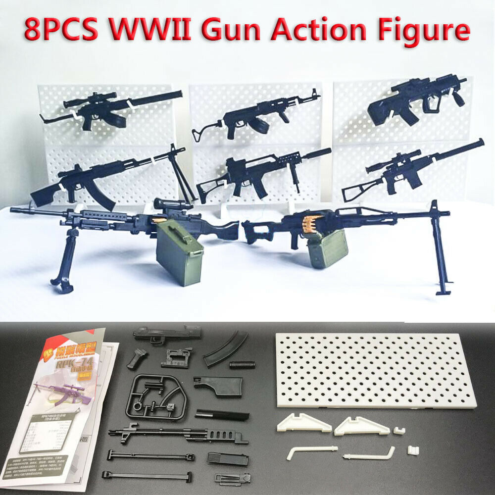 SWAT 1/6 Scale World Gun Assemble Model RPK74 M240 PKP Tavor G36KSK 9A-91 AK47/AKM ASVAL Rifle Machi