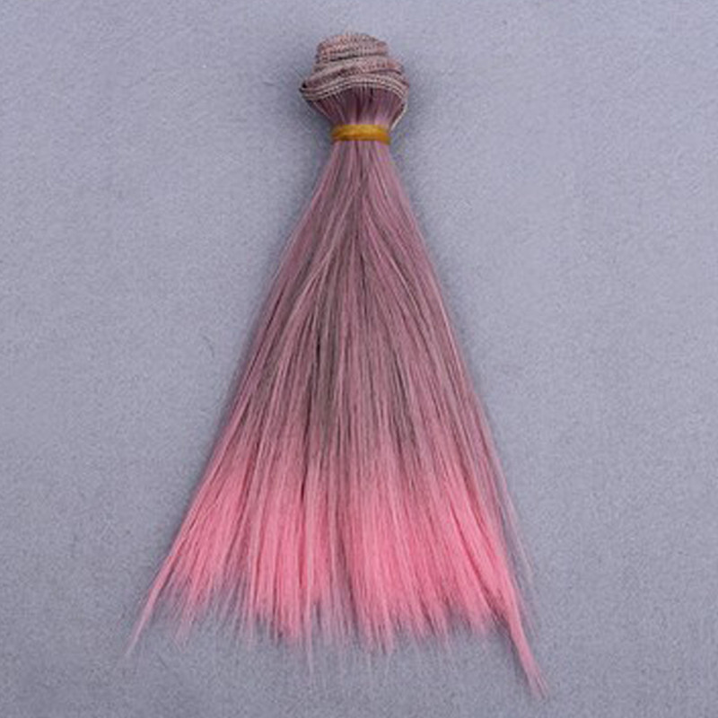 Free Shipping 15cm Wholesales BJD/SD Doll Hair/ DIY Doll Straight Hair/wig for Bjd Doll Rainbow Colo