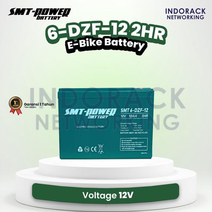 SAMOTO Battery 12V 12AH Baterai Aki Kering Sepeda Listrik 6 DZF 12 2HR