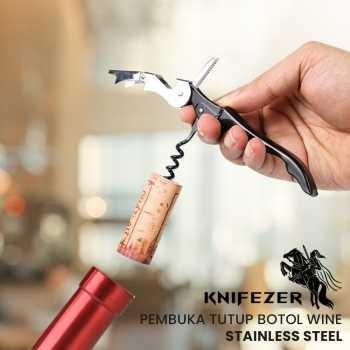 Alat Pembuka Tutup Botol Anggur Wine Bottle Opener Stainless Corkscrew Awet Kuat Murah Tebal Premium