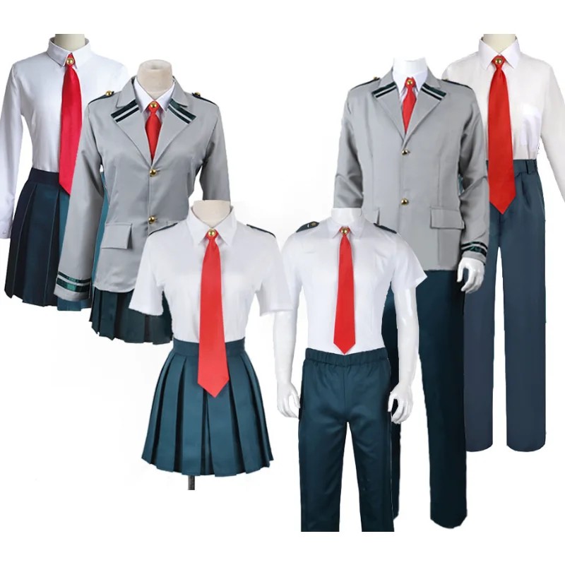My Hero Academia Anime Midoriya Izuku Cosplay Costume Todoroki Shoto School Uniform Set Wig Suit