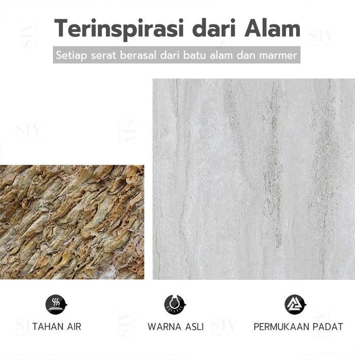 SIV 1 Dus Vinyl Lantai Marbel (45x45 cm, 60X60cm ) Stiker Lantai Marmer Stiker Lantai Keramik Semen
