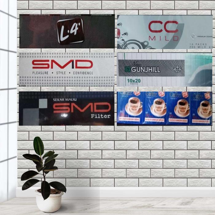 IFY (IMPORT) PAJANGAN DINDING L4 SMD GUNJHIL COFFEE INTERNASIONAL STIK HITAM PUTIH TERMURAH TERLARIS