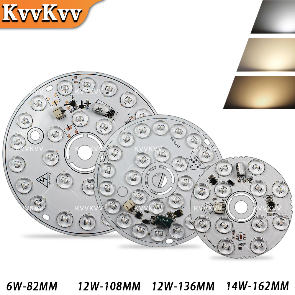 220V LED Panel Light Ceiling Light LED 14W Module Ceiling Fan 3 Colors Light Kit 6W 12W Dimmable