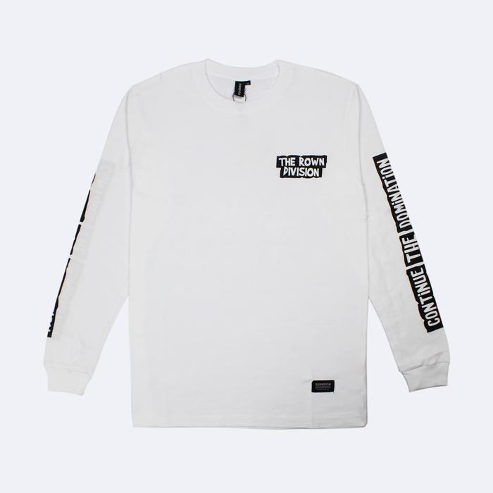 Promo Rown Division Longsleeve Modensty White Kaos Pria Original