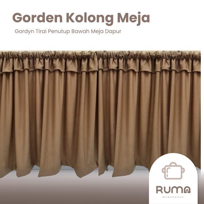 GORDEN Kolong Meja Dapur Gorden Tirai Penutup Bawah Meja Dapur