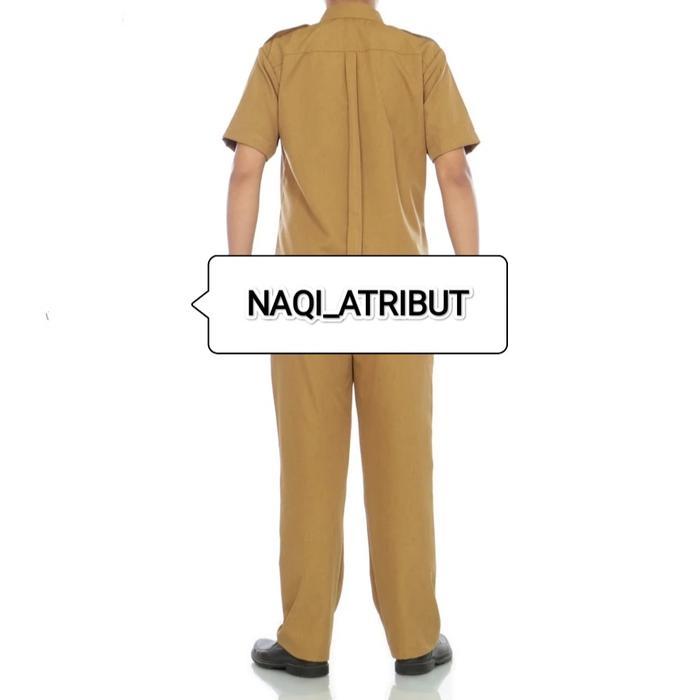 Setelan Seragam Pns Pria Seragam Pemda Lengan Pendek Baju Coklat