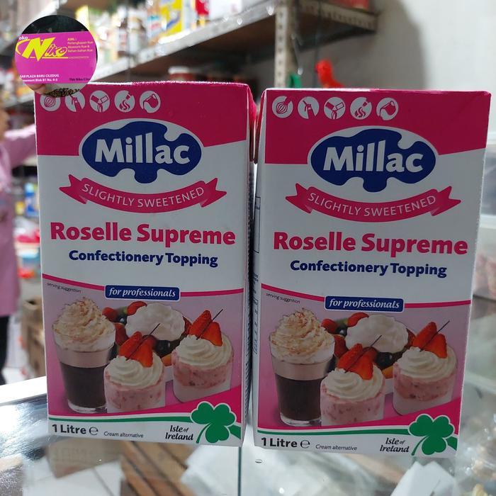 rcdf- Millac Roselle Supreme Whipped Cream 1 Liter Khusus Grab & Gojek