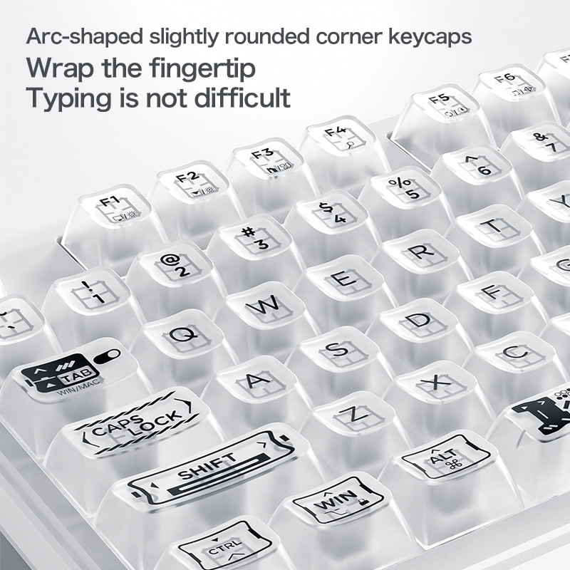 FREEWOLF M95 Wired Silent Gaming RGB Keyboard Transparent Lighting Membrane Keyboard Compact