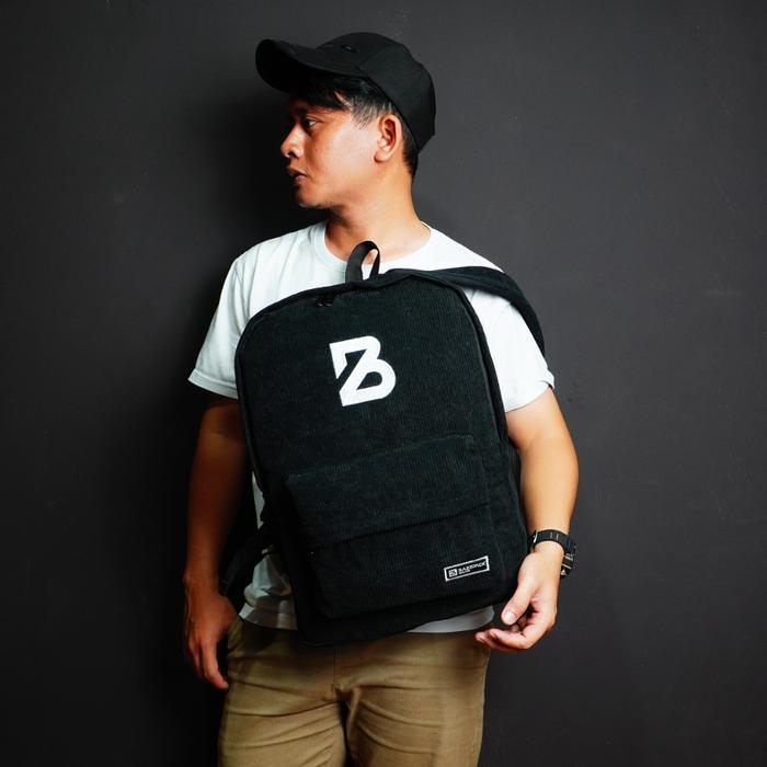 Bazzpack Forze Tas Ransel Bagpack Bahan Corduroy Kantong Gendong Pria Wanita Backpack Sekolah