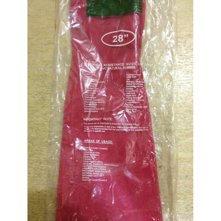 Sarung Tangan Medis Karet Kimia Panjang / Long Rubber Seagull Sz.28" Terlaris