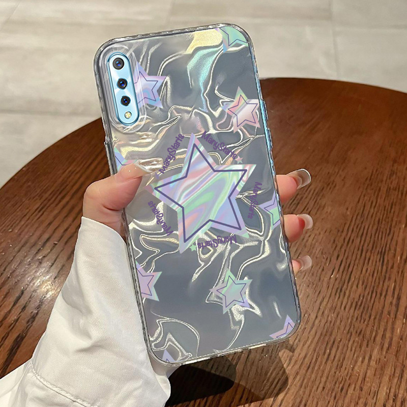 Casing Hp VIVO S1 VIVO S1 Pro Case Casing Pola Cinta Perak HP Kasing Transparan Kasus premium ponsel