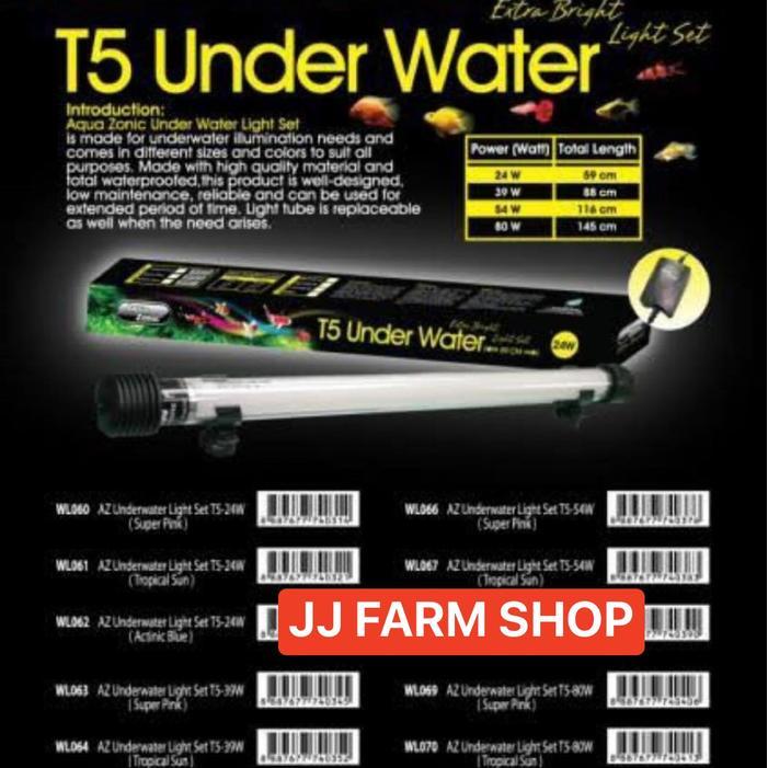 Lampu tanning aquazonic 100cm & 120cm blue celup anti air arowana dll