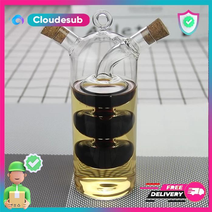 [Banting Harga] Botol Minyak Kaca Antik Unik Double Layer Oil Seasoning Bottle 150ml