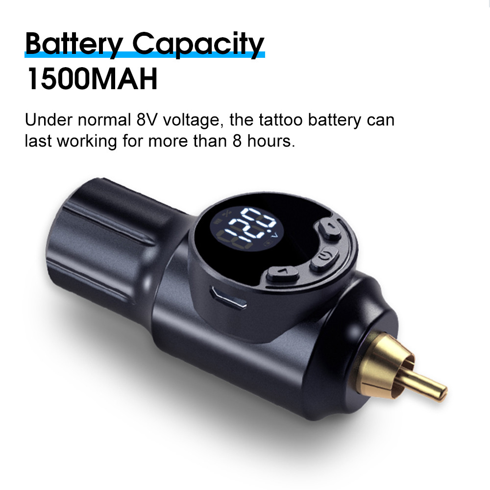 Rotary Machine Tattoo Machine Power RCA Interface Tattoo Battery 1500mAh Rechargeable Professional W