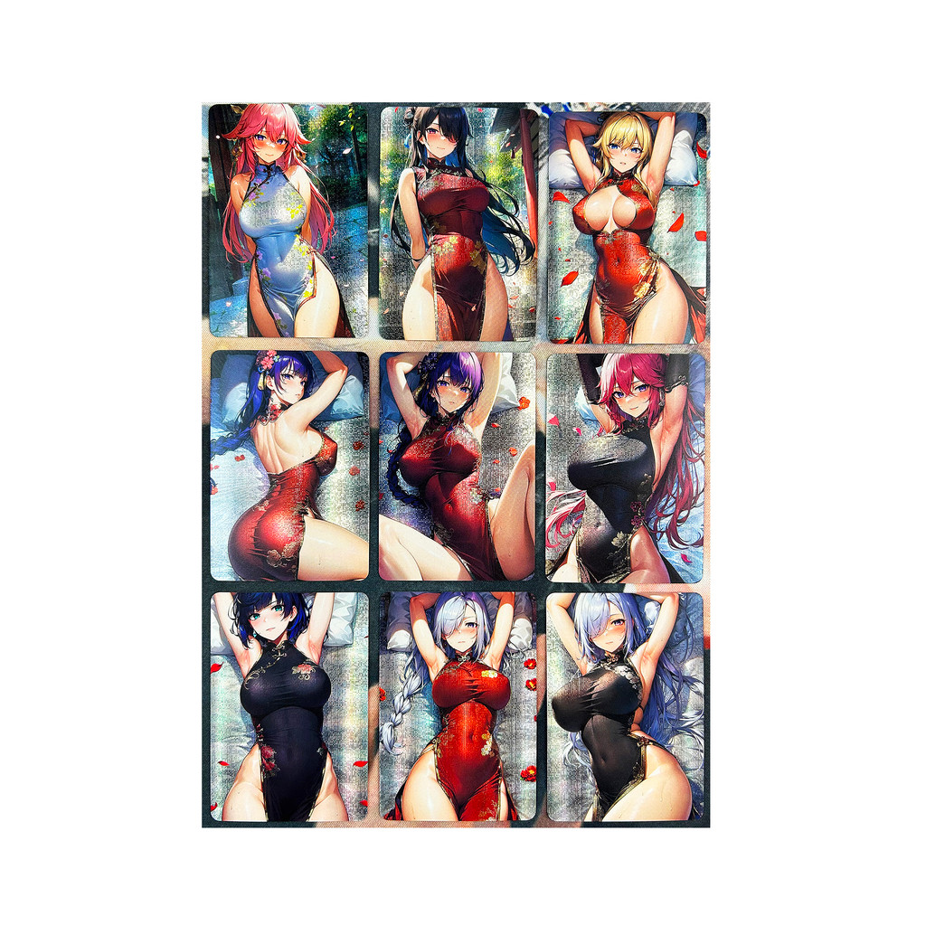 9pcs/set ACG Genshin Cheongsam Beelzebul Refraction Sexy Girls Boutique Suit Hobby Collectibles Game