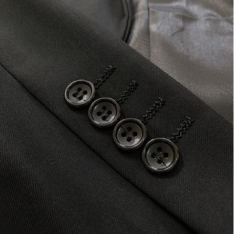 Slim Fit Cogabana Jas Hitam Jas Pria Formal