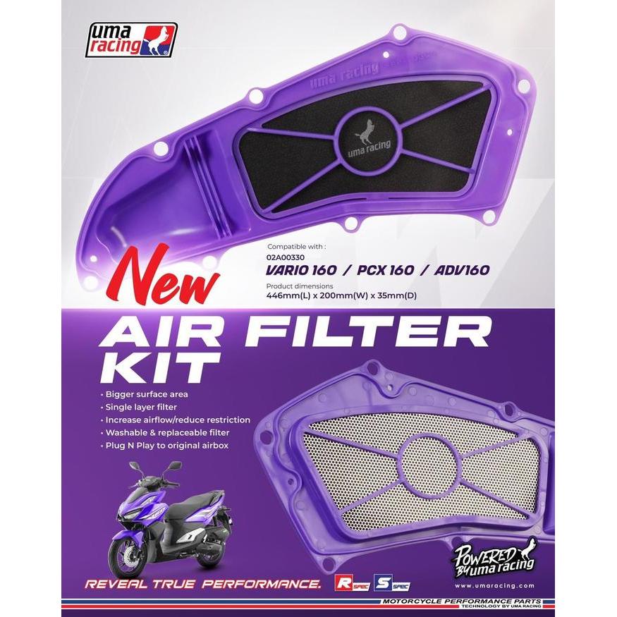 FILTER UDARA UMA RACING VARIO 160 / PCX 160 / ADV 160