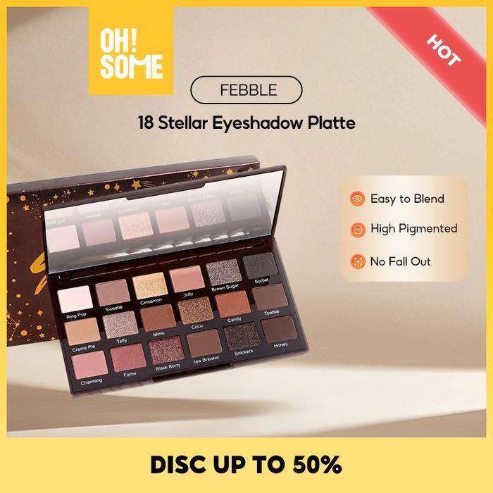 New OHSOME-FEBBLE 18 colors Stellar Make Up Eyeshadow Palette /baked eyeshadow /Glitter Eyeshadow