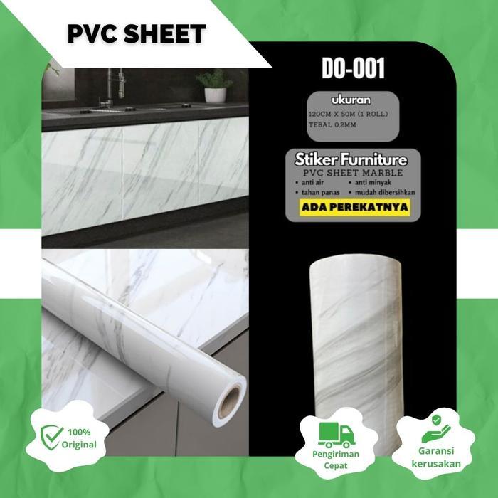 PVC SHEET 1 ROLL ukuran 125Cm x 50M (Sudah ada Lem)/Deco Sheet pelapis furniture/ sticker murah pvc