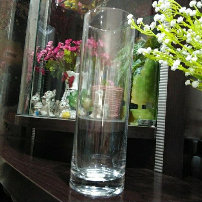 IFY (IMPORT) VAS BUNGA KACA BENING TINGGI 30 CM TERMURAH TERLARIS