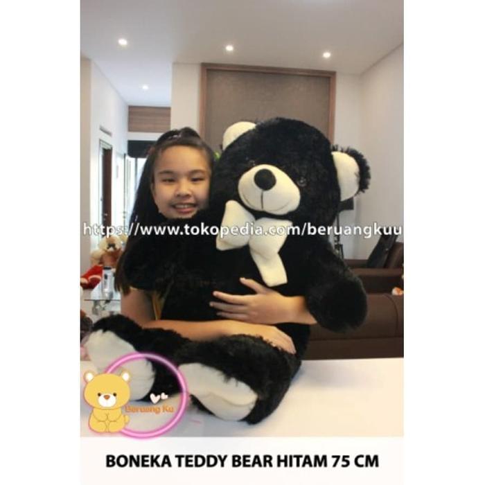Boneka Teddy Bear Hitam (Beruang) 75 Cm