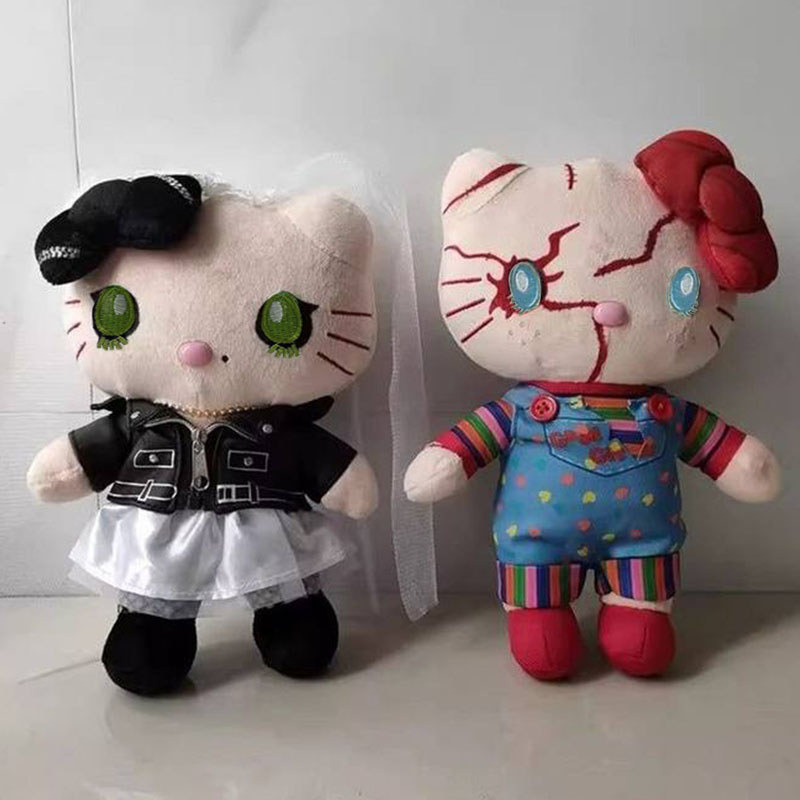 25CM Sanrio Kuromi Plush Doll Halloween Plush Stuffed Toy Ghost Baby Chucky Cute Kitty Halloween