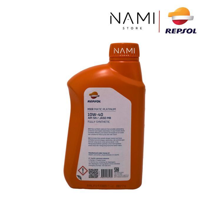 *REPSOL MXR MATIC PLATINUM 10W-40 (1L)* Oli Mesin Motor Matic / Skuter Original