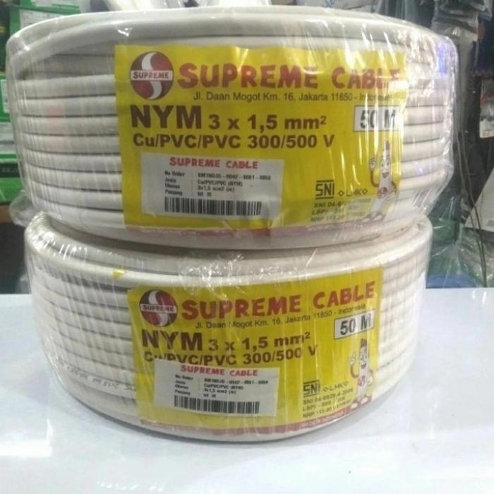 kabel power supreme nym 3x1.5 50m/kabel kawat supreme nym 3x1,5 50m