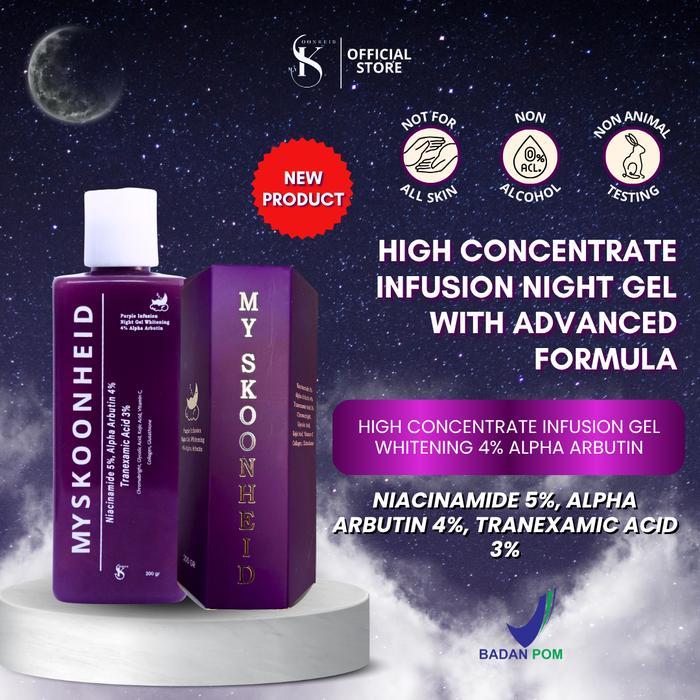 [NEW LAUNCH] MY SKOONHEID - HIGH CONCENTRATE INFUSION NIGHT GEL WHITENING 4% ALPHA ARBUTIN