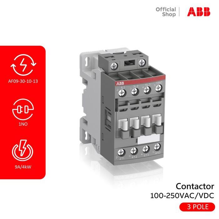 ABB Contactor 4kW AF09-30-10 100-250VAC/VDC Kontaktor 1SBL137001R1310