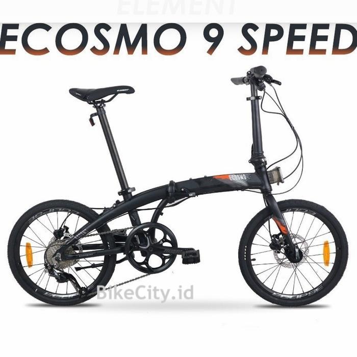 Ready Sepeda Lipat Element Ecosmo 9 Speed Shimano Altus New