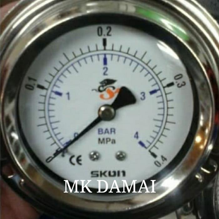 Pressure Gauge Skon Payung 0.4Mpa 2 1/2"Inch / Manometer 0 - 4Bar